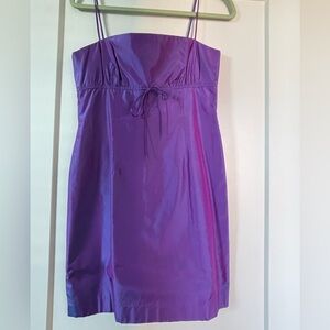 Vintage Laundry by Shelli Segal cocktail dress, purple silk size 6